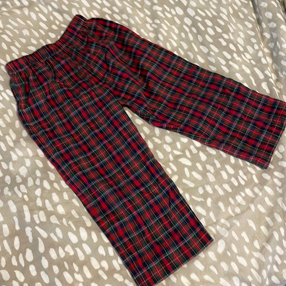 Plaid red Christmas color pants size 3